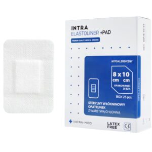Pansament cu tampon absorbant ELASTOLINER+PAD 8cm x 10cm 25pcs